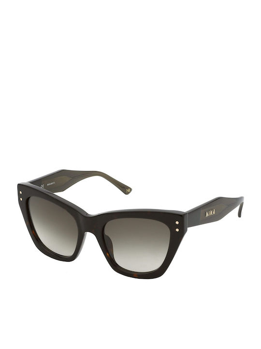 Nina Ricci Women's Sunglasses with Brown Tartaruga Plastic Frame and Brown Gradient Lens S0388643