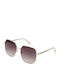 Kenneth Cole Unisex Sunglasses with Gold Metal Frame and Brown Gradient Lens