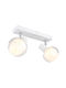 Globo Lighting Double Spot with Socket E14 in White Color