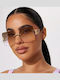 Women's Sunglasses with Brown Tartaruga Metal Frame and Brown Gradient Lens G-25-2