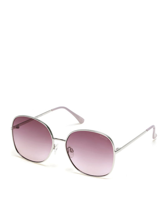 Kenneth Cole Women's Sunglasses with Silver Metal Frame and Purple Gradient Lens