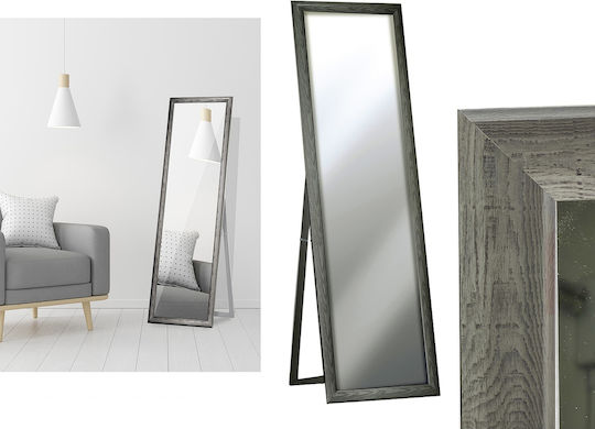 ArteLibre Oglindă De Podea Dreptunghiulară Gri 159x48.5cm