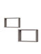 Wandregale Grau Eiche (2 Stück) 40x27x12cm