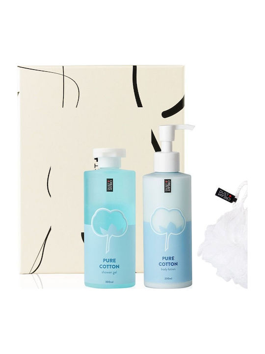Dust+Cream Cotton Комплект за грижа за кожата за Почистване на тялото 3бр