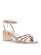 Women's Sandals with Strass Rose Gold