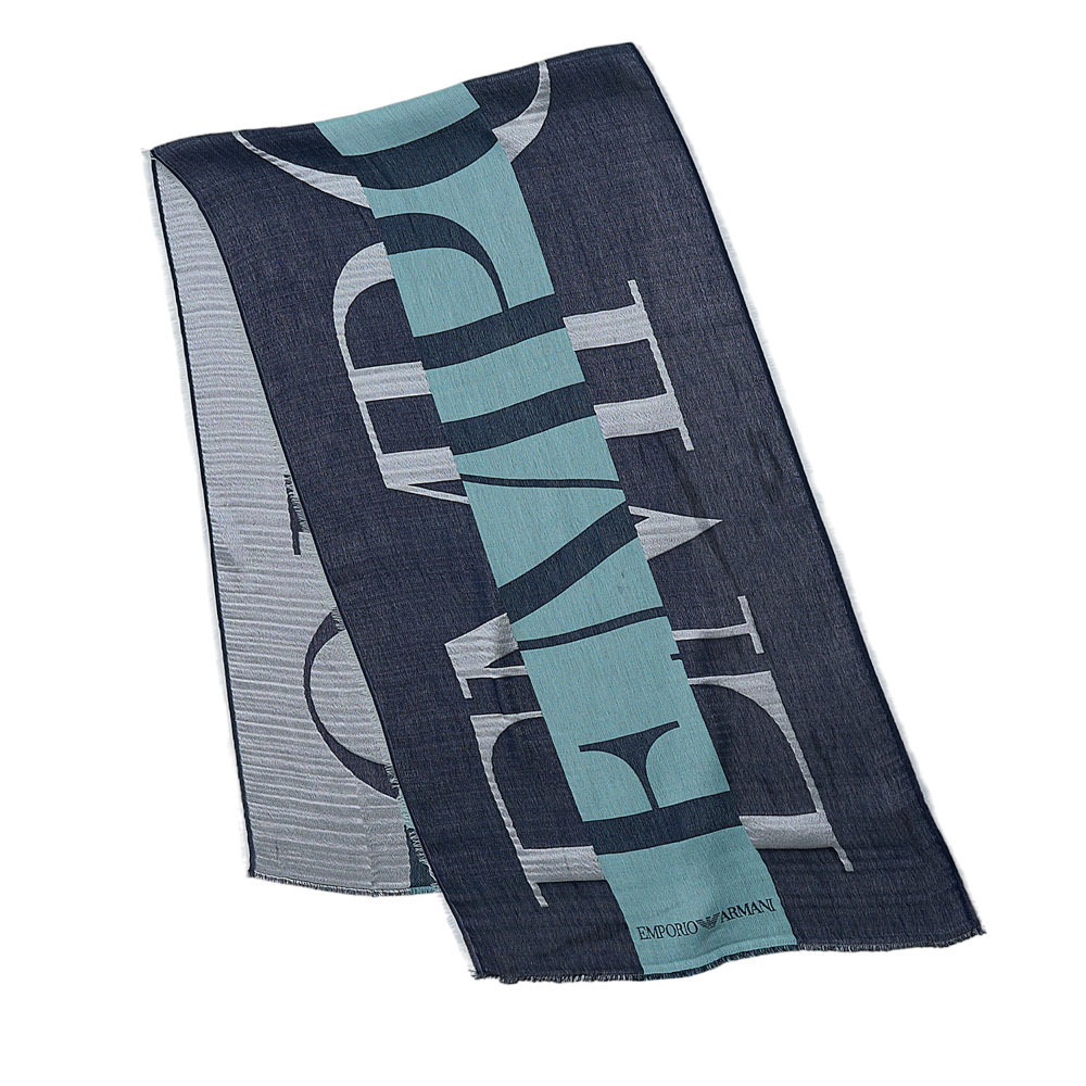 スカーフ EMPORIO ARMANI Woman Scarf Blue EW001857AF15666 UB089 Emporio Armani Women's Scarf Turquoise EW001857AF15666-UB089