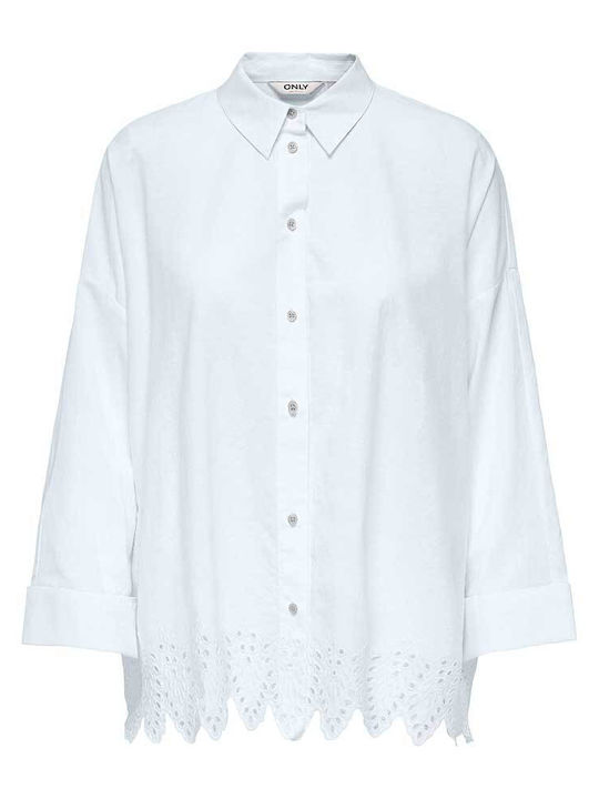 Only Long Sleeve Women's Shirt White