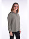 Langärmelig Damen Hemd Beige