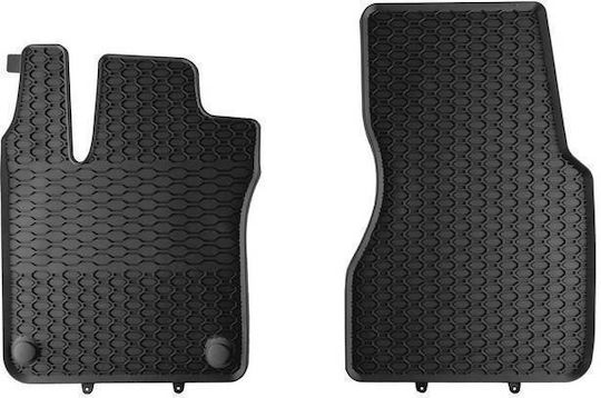 Car 247499 Rubber Mats Smart Fortwo III 2014-2024 Twingo III 2014+ 2 Pieces Front Black