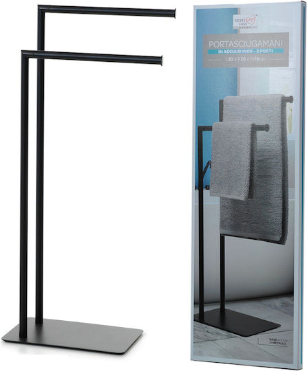 ArteLibre Поставка за дрехи Баня Единичен 30x78см Inox Черен ArteLibre Поставка за дрехи Баня Единичен 30x78см Inox Черен