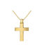 Papoulidis Jewellery Ανδρικός Χρυσός Σταυρός 14Κ Διπλής Όψης χωρίς Αλυσίδα