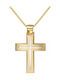 Papoulidis Jewellery Men's Gold Cross 14K Double Sided