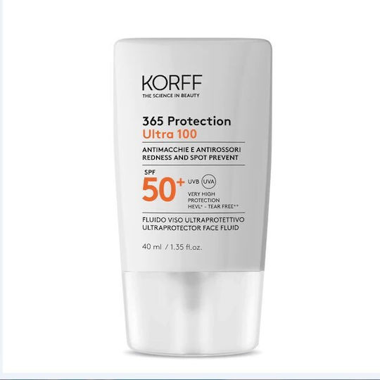 Korff 365 Protection Αντηλιακό Gel Προσώπου SPF50 40ml