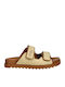 Women's Flat Sandals in Beige Color
