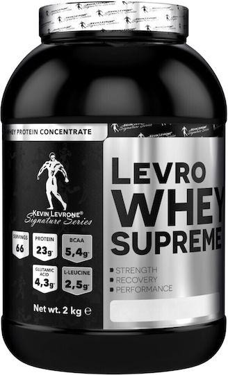Kevin Levrone Signature Series Levrowhey Supreme 100% Протеин Суроватъчен с Вкус Бял шоколад с малини 2kg