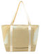Doca Stoff Strandtasche Beige