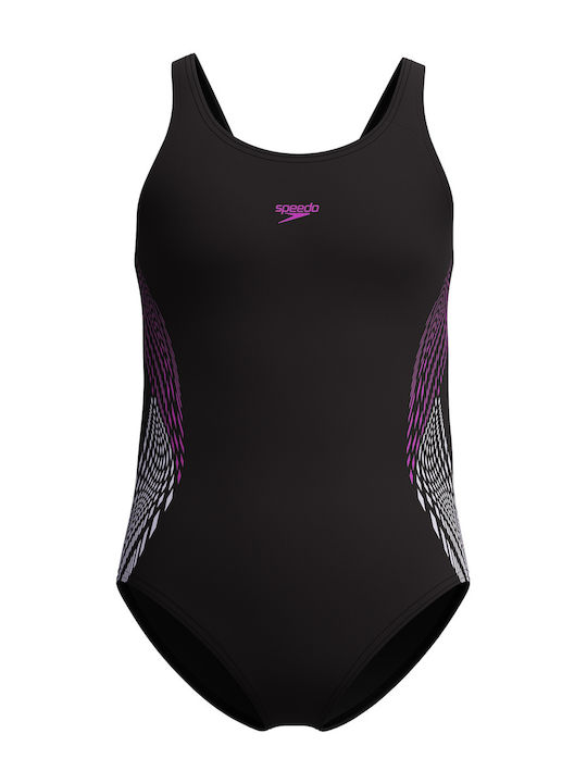 Speedo Muscleback Детски Бански Една част Purple
