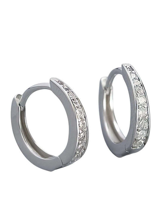 Charmy Earrings Hoops made of Silver with Stones