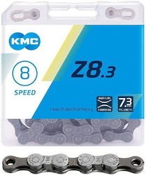 Αλυσιδα Ποδηλατου Kmc Z8.3 6-7-8 Ταχυτητες 3/32 116links Γκρι Αλυσιδα Ποδηλατου Kmc Z8.3 6-7-8 Ταχυτητες 3/32 116links Γκρι
