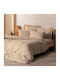 Double Bed Jacquard Cotton Bedding Set Cotton Box Mink Plaid Light Brown