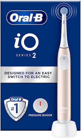 Oral-B iO 2 Series 2 Elektrische Zahnbürste mit Drucksensor Calm Pink