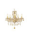 Globo Lighting Chandelier with Crystals 5xE14 Gold 48cm 15100545