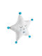 Decorative Pillow Star Pattern Sky Embroidery White 36x36 Cm
