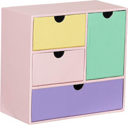 Hârtie Sertar de birou 4 Locuri 9cmx16.8cmx18cm Multicolor