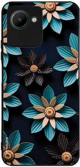 Sonique 3D Blumenserie Hülle für Realme C30 Hellblau