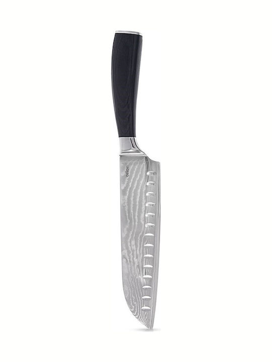 Orion Damascus Santoku Knife Made of Damascus Steel 31cm