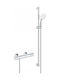 Grohe Σετ Μίκτης & Κεφαλή Ντουζ Εντοιχισμού για Ντουζιέρα Ασημί