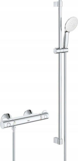 Grohe Σετ Μίκτης & Κεφαλή Ντουζ Εντοιχισμού για Ντουζιέρα Ασημί
