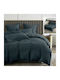 Pucioasa Bettbezug-Set Doppelbett mit 4 Kissenbezügen & 1 Bettlaken 200x230 Black