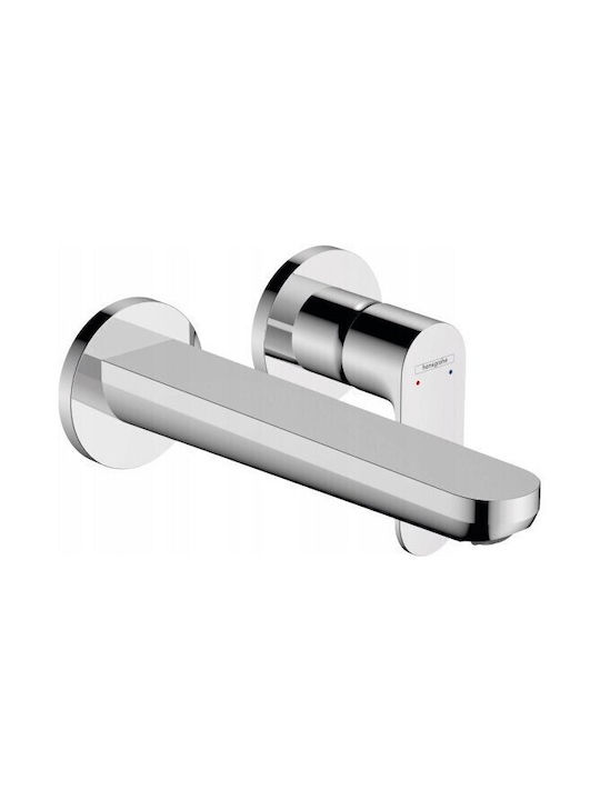 Hansgrohe Set Mischer & Auslauf für Wandmontage für für Waschbecken Silber