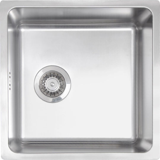 Deante Ένθετος Νεροχύτης Inox με Μπαταρία Μ44xΠ44cm Ασημί