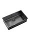 GraniteQ Υποκαθήμενος Νεροχύτης Inox Μ74xΠ44cm Γκρι