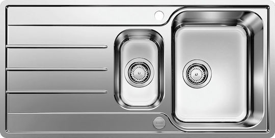 Blanco Lemis 6 Sif Drop-In Kitchen Sink Inox Brushed M100xP50cm Silver