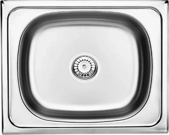 Deante Ένθετος Νεροχύτης Inox Brushed με Μπαταρία Μ40xΠ50cm Ασημί