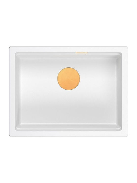 GraniteQ Drop-In Sink Synthetic Granite W59.5xD45.1cm White