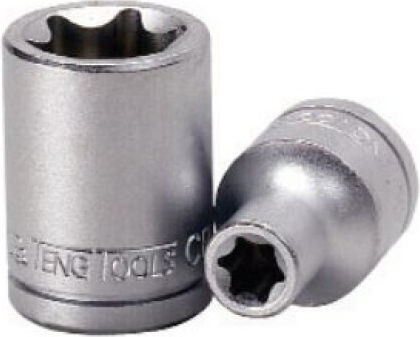 Teng Tools Nuss Pneumatisch Torx mit Vierkant-Antrieb 1/2" Größe E16 1Stück