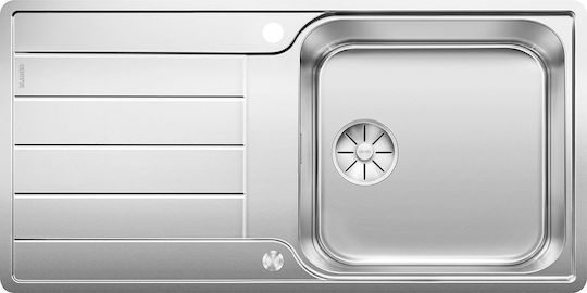 Blanco Drop-In Sink Inox with Faucet W100xD50cm Silver