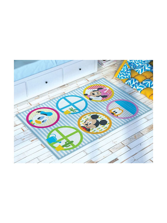 Disney Mickey Baby Παιδικό Χαλί Mickey Λευκό 80x120cm