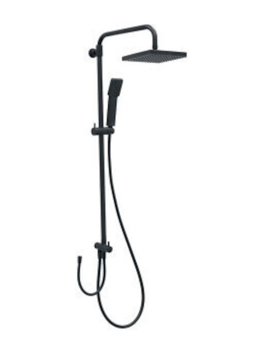 Viospiral Duschsäule ohne Armatur 100.5cm Schwarz