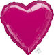 Balloon Foil Heart Fuchsia 43cm