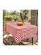 Pucioasa Τραπεζομάντηλο Βαμβακερό Αλέκιαστο Red Checkered 140x180εκ.