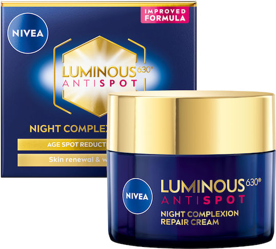 Nivea Cellular Luminous 630 Хидратиращ Нощен Крем За Лице с Хиалуронова Киселина 50ml