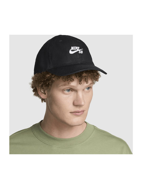 Nike SB Club Strapback Hat HF7278 010 Black Cotton