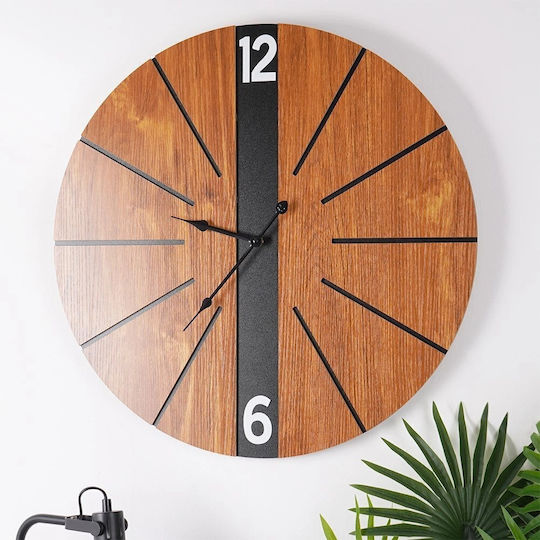 Home&Styling Collection Analoge Hölzernes Braune Wanduhr Ø60cm Home&Styling Collection Analoge Hölzernes Braune Wanduhr Ø60cm