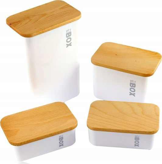 Katex Set 4Stücke Allgemeine Verwendung Gläser mit Deckel Hölzernes 2000ml