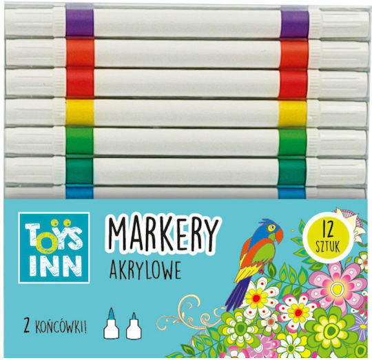 STNUX Acrylic Markers 1mm Multicolour 12pcs